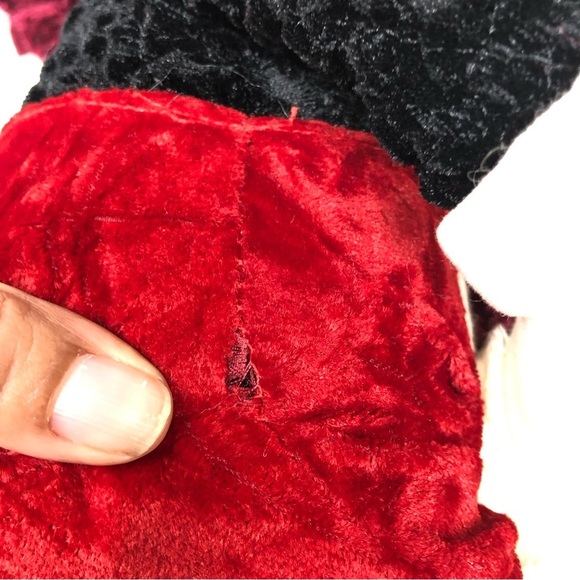 Walt Disney Store Mickey Mouse Christmas Velvet Cape Plush Stuffed Animal 1999 - Picture 13 of 13